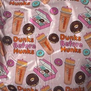 Dunkin theme bamboo blanket